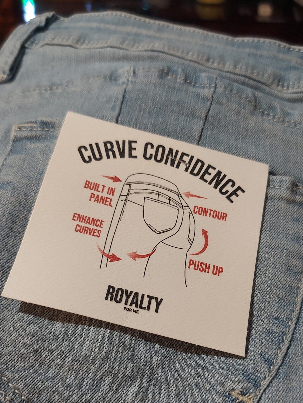 Royalty For Me Light Blue Denim Jeans with Curve Confidence Tag 14P - Picture 2 of 3
